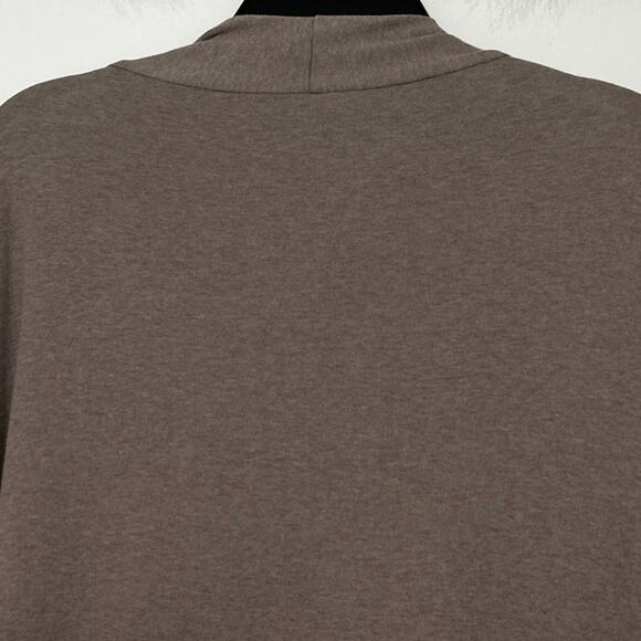 Pact Airplane Cardigan Organic Cotton Open Front Drapey Pocket Sweater M/L Brown - Picture 9 of 14